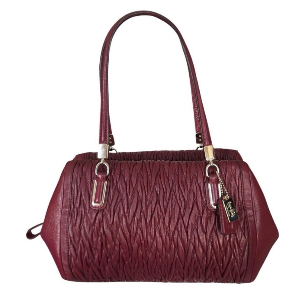 ✨LOW START✨ COACH The Madison Brick Red Gathered Twist Leather Bag
